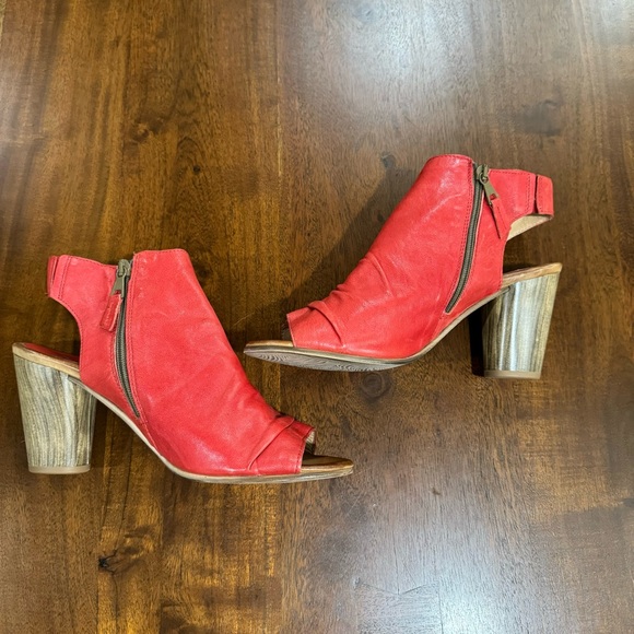 Miz Mooz Bella Leather Peep-Toe Heeled Sandals Size EU 42 - Picture 4 of 9